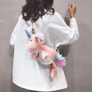 Fleece Unicorn Crossbody Bag