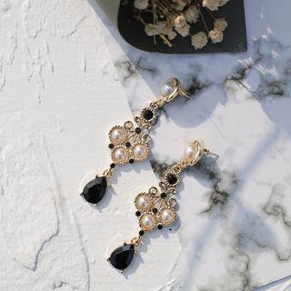 Faux Pearl Stone Dangle Earring