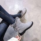 Platform Lace-up Snow Short Boots