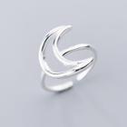 Moon Sterling Silver Open Ring Ring - S925 Silver - Silver - One Size