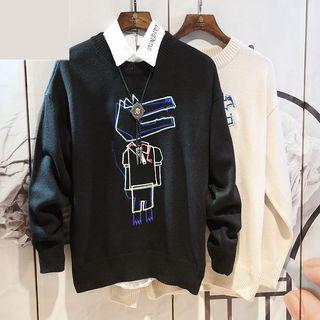 Alligator Embroidered Sweater