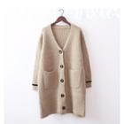 Pocketed Chunky Knit Long Cardigan