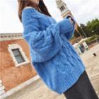 Chunky Cable Knit Sweater Blue - One Size
