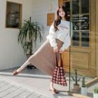 H-line Midi Knit Skirt Gray - One Size