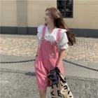 Ruffle-trim Collared Blouse / Jumper Shorts (various Designs)
