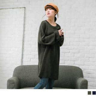Round Neck Oversized Knit Top