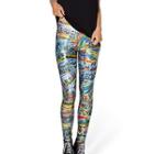 Printed Leggings  Multicolor - One Size