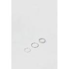 Set Of 3: Basic Stacking Ring Silver - One Size