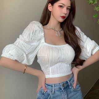 Open-back Lace-up T-shirt