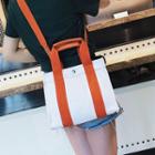 Two-tone Canvas Shoulder Bag