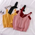 Zip Detail Knit Camisole
