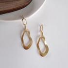 Geometrical Hoop Drop Earring
