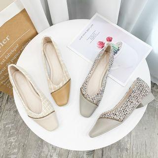 Tweed Low-heel Pumps