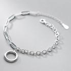 Hoop Sterling Silver Bracelet S925 Silver Bracelet - One Size