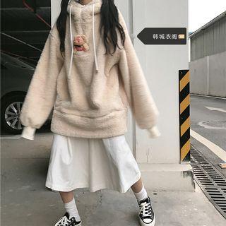 Fleece Half-zip Hoodie / Wide-leg Pants