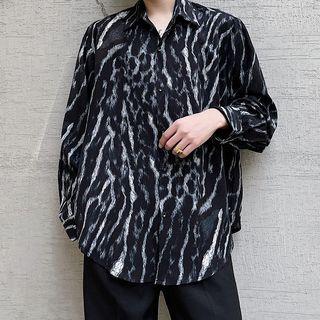 Tie-dyed Oversized Long Sleeve Shirt