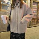 Loose-fit Plain Woolen Jacket