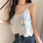 Floral Embroidered Flowy Camisole Top