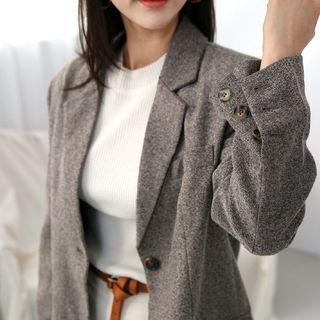 Single-breasted Herringbone Blazer