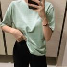 Pastel-color Velvet T-shirt