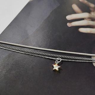 Star Layered Choker 3 Layered - Star - One Size