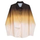 Plain Shirt Brown & Yellow & Almond - One Size