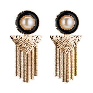 Faux Pearl Drop Statement Earring As Shown In Figure - One Size