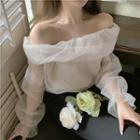 Mesh Off-shoulder Blouse