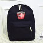 Popcorn Embroidered Canvas Backpack