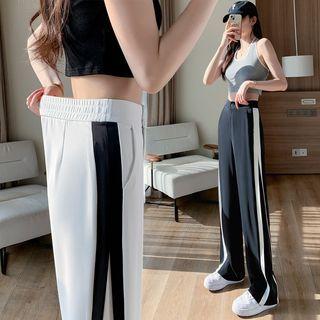 Stripe Trim Wide Leg Pants (various Designs)