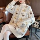 Jacquard Sweater Off-white - One Size