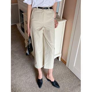 Plus Size Wide-leg Cotton Pants