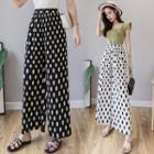 Dotted High-waist Wide-leg Pants