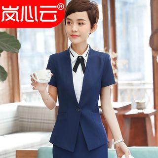 Short-sleeve Blazer / Set: Short-sleeve Blazer + Short-sleeve Shirt / + Dress Pants / + Skirt
