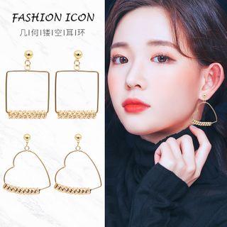 Alloy Heart / Square Dangle Earring