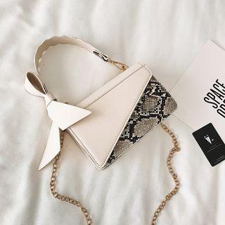 Snake Grain Crossbody Bag