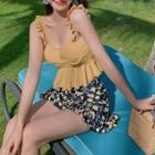 Ruffle Trim Swim Top + Shorts