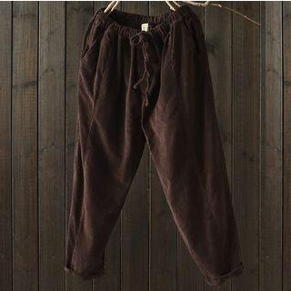 Plain Corduroy Harem Pants