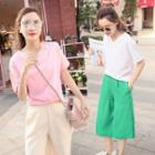 Set: V-neck Top + Cropped Pants