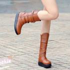 Belted Mid-calf Boots