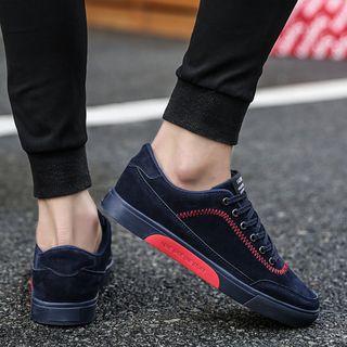 Stitch-accent Lace-up Sneakers