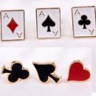 Poker Glaze Alloy Brooch (various Designs)