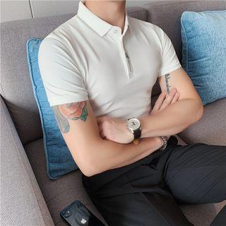 Short-sleeve Emrbodiered Polo Shirt