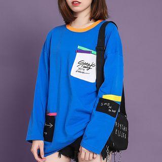 Applique Sweatshirt Sapphire Blue - One Size