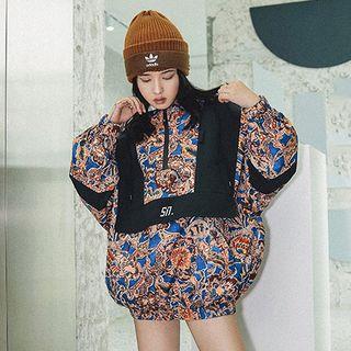 Floral-print Oversized Hoodie