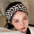 Checkered Knit Headband