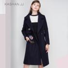 Wool Blend Embroidery Coat