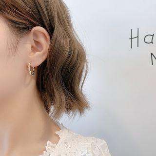 Alloy Hoop Earring 1 Pair - E2348 - Gold - One Size