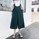 Sleeveless Wide-leg Cropped Dungaree