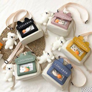 Canvas Crossbody Bag / Charm / Set